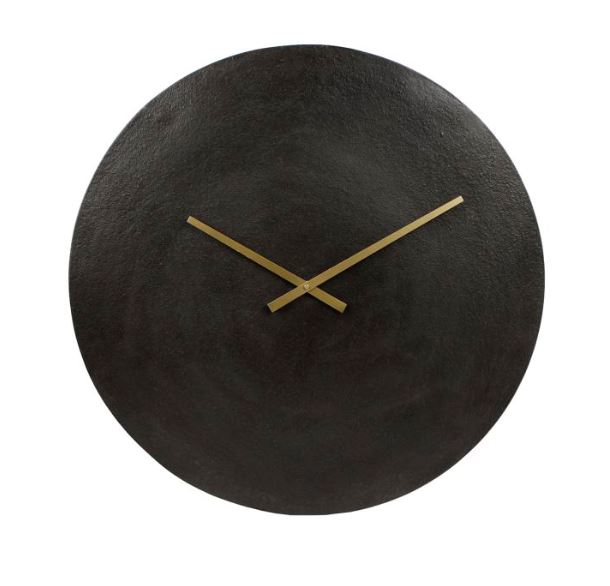 KLOK ROND ""MOON"" XL ZWART ALUMINIUM 55 - 521135 - 521135