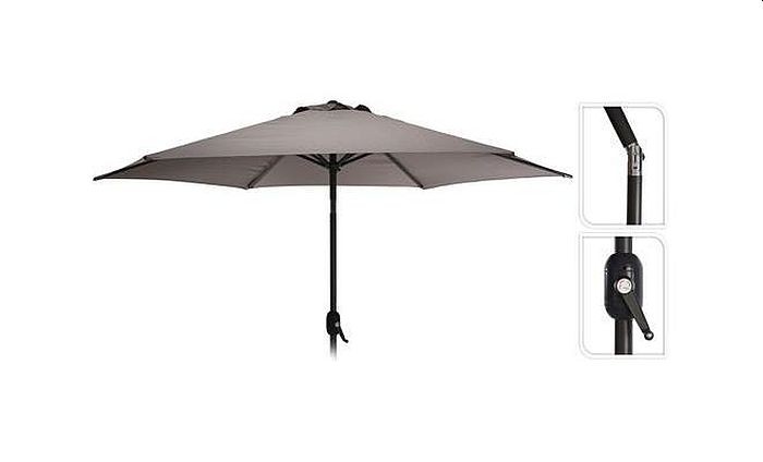 PARASOL ANTRACIET 270CM + KNIKMECHANISME - 522296 - 522296