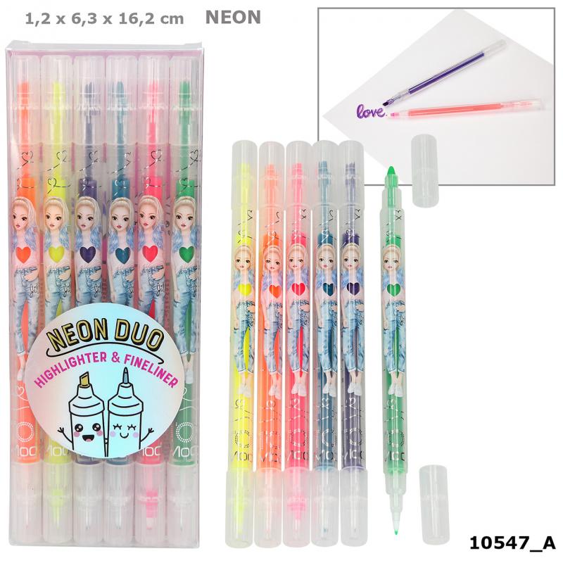TOPMODEL NEON DUO HIGHLIGHTER&amp;FINELINER - 527275 - 527275