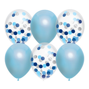 BALLONNEN MIX 30CM 6 STUKS SKY BLUE - 529705 - 529705