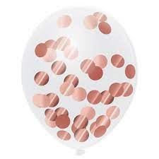 CONFETTIBALLONNEN ROSE GOLD 5 STUKS - 530896 - 530896