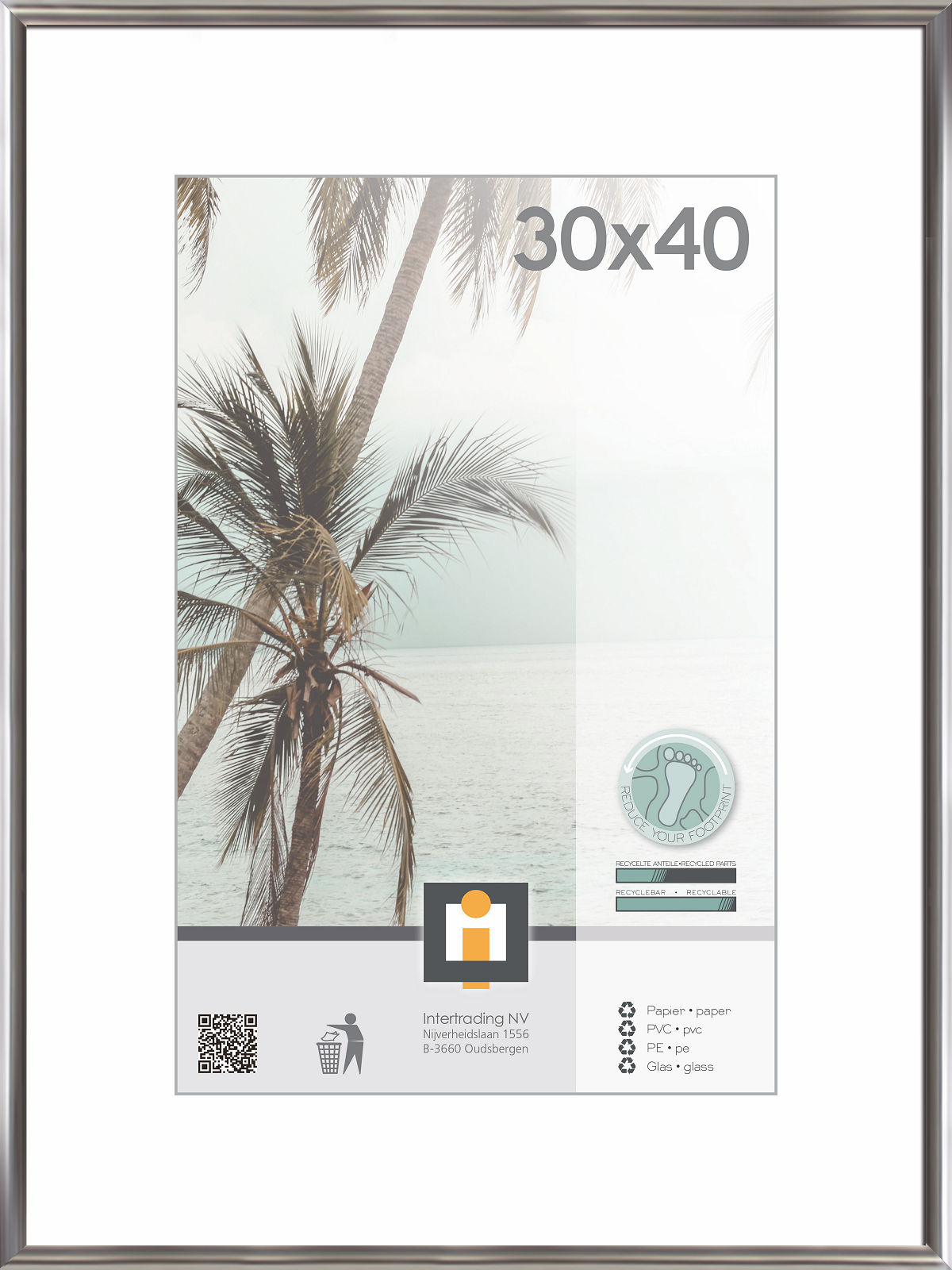 FOTOLIJST 30X40CM ZILVER KYOTO - 5400458660552 - 528439