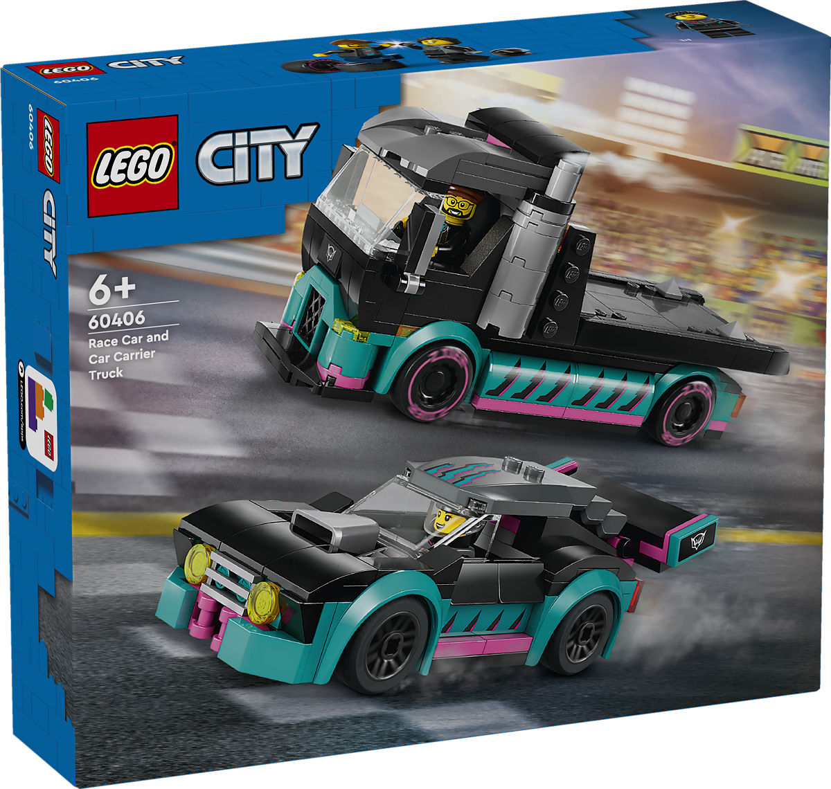 LEGO City Raceauto en autotransporter (60406) - 5702017567495 - 533772