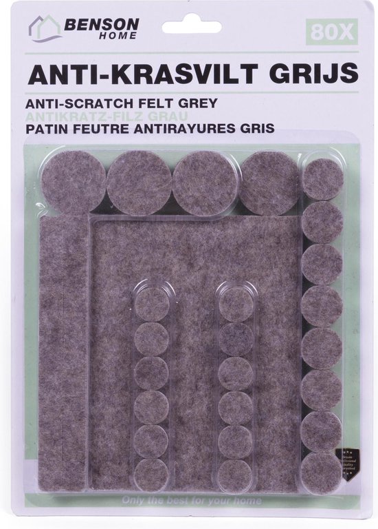 ANTIKRAS VILT 80 DELIG GRIJS - 6 10 20 30 40 50 51 - 508276