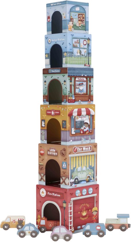 LITTLE DUTCH STAPELTOREN MET 6 AUTO'S - 6 10 20 30 40 50 60 70 80 90 100 110 113 - 0010538540