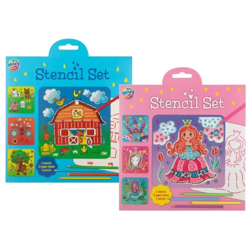 SJABLONEN SET MET 5 POTLODEN - 6 10 20 30 40 50 60 70 80 90 100 110 120 130 140 141 - 241292