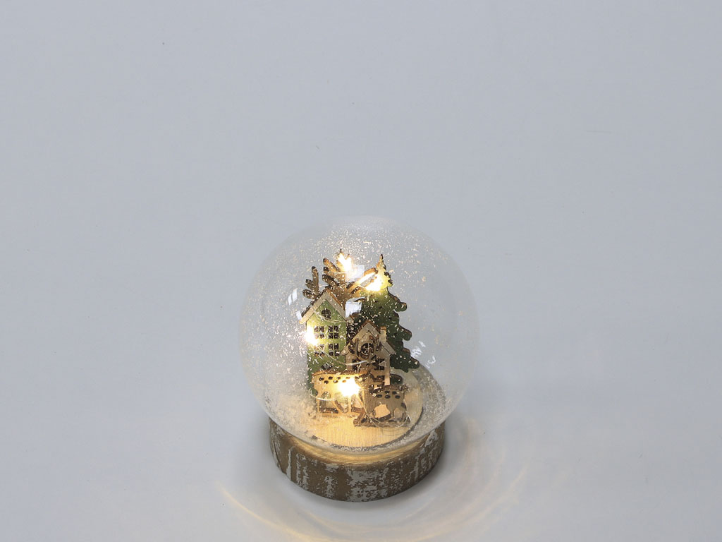 KERST WATERBAL HUIS LED 11CM 4 ASS - 6 10 20 30 40 50 60 70 80 90 100 110 120 130 140 150 160 170 174 - 520634