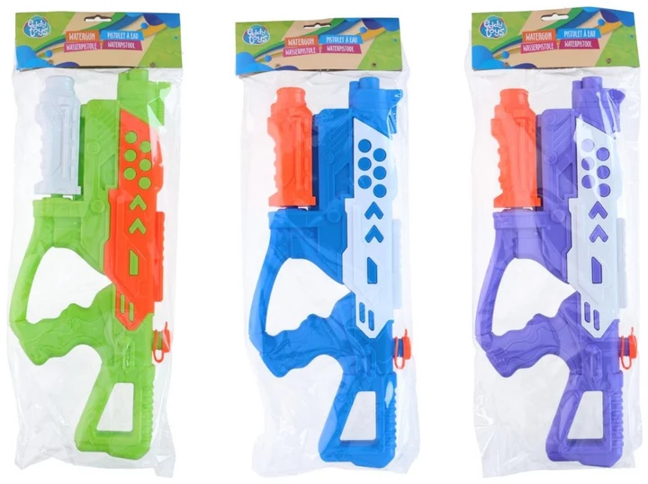 WATERPISTOOL 44 cm  3 ASSORTI KLEUR - 6 10 20 30 40 50 60 70 80 90 100 110 120 130 140 150 160 170 180 190 200 202 - 512947