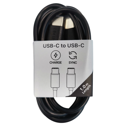 MUSTHAVE KABEL USB-C TO USB-C 1M ZWART - 6 10 20 30 40 50 60 70 80 90 94 - 0010537938