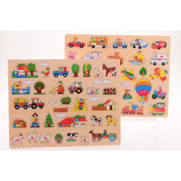 HOUTEN KNOPJESPUZZEL 45X35CM ASS - 603 2258 - 490445