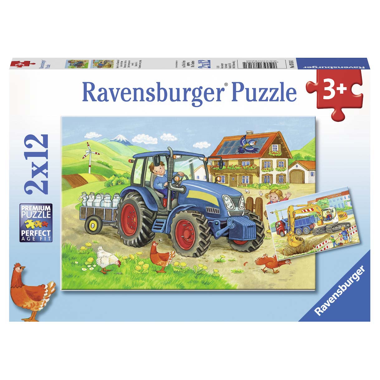 PUZZEL BOUWPLAATS/BOERDERIJ 2X12STUKS - 603 6161 - 508820