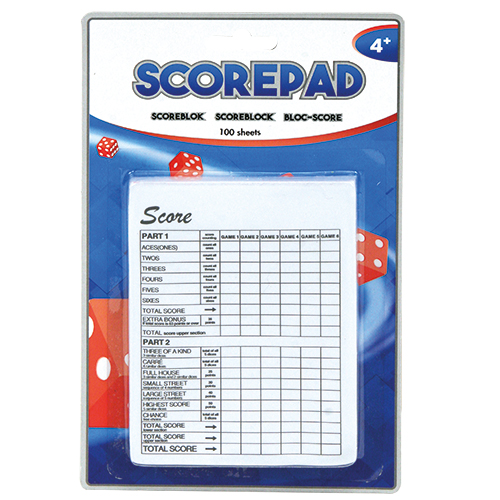 YAHTZEE SCOREBLOK - 625 7060 - 289198