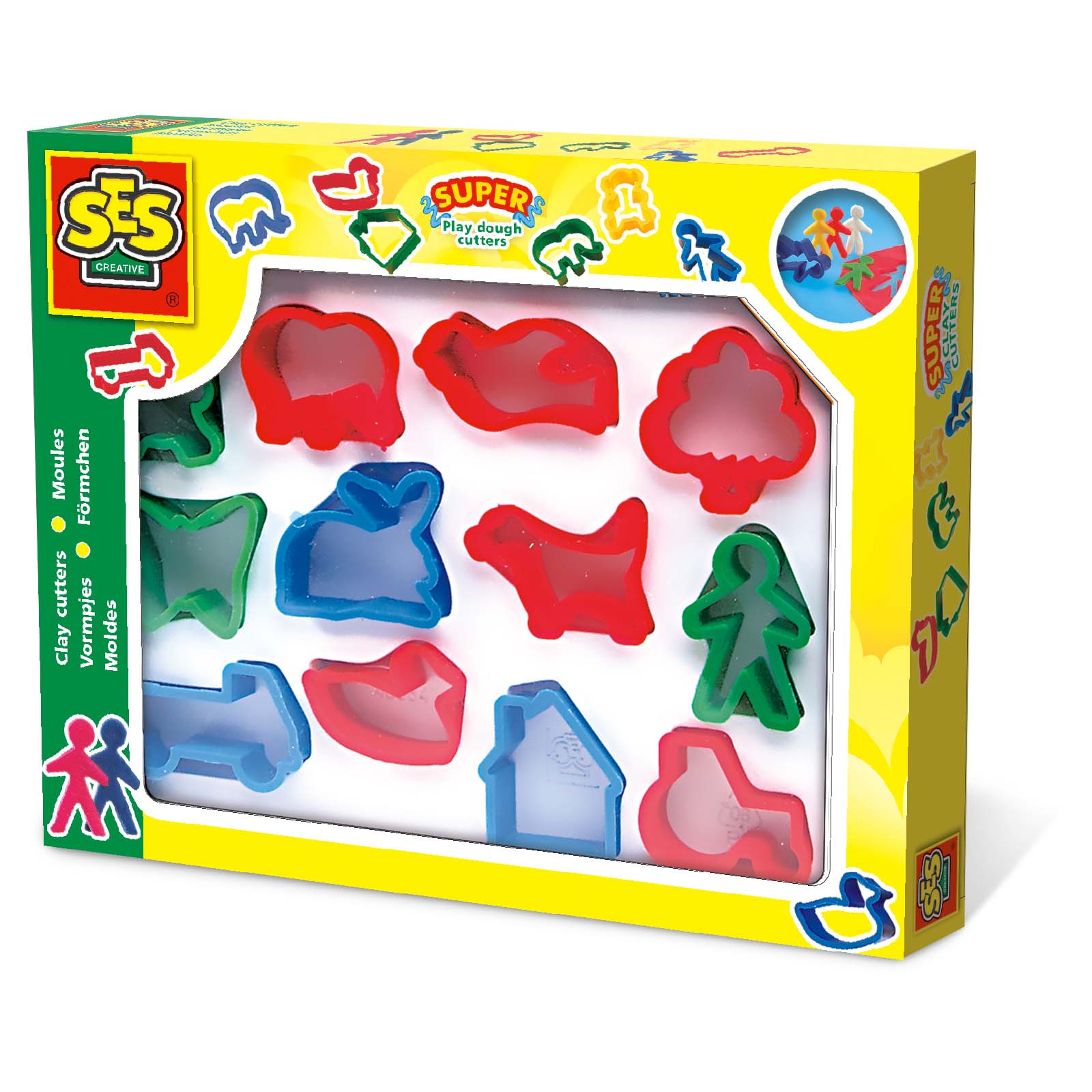 SES UITSTEEKVORMEN KLEI 12 STUKS - 632 0884 - 040220