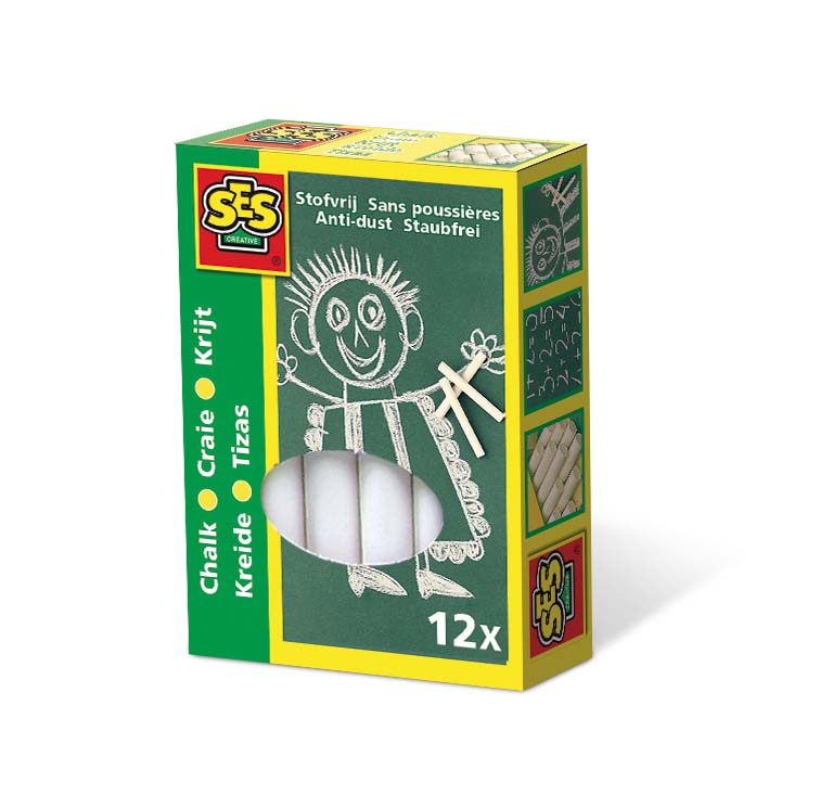 SES SCHOOLBORDKRIJT WIT - 653 0200 - 040788