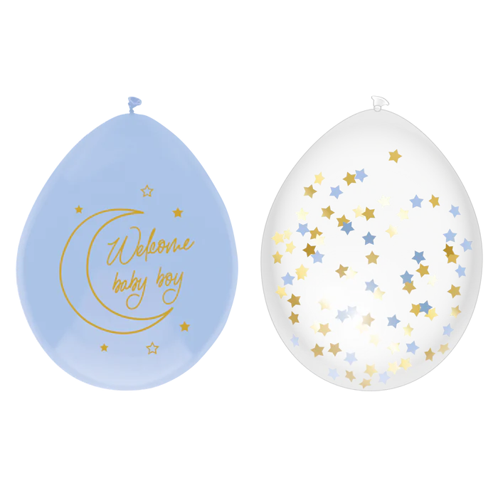BALLONNEN BABY SAFARI BLUE WELCOME BABY - 8 10 20 30 40 50 60 70 78 - 0010539334