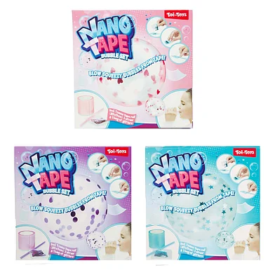 NANO TAPE BUBBLE MET GLITTERS 3 ASS - 8 10 20 30 40 50 60 70 80 90 100 110 120 125 - 518012
