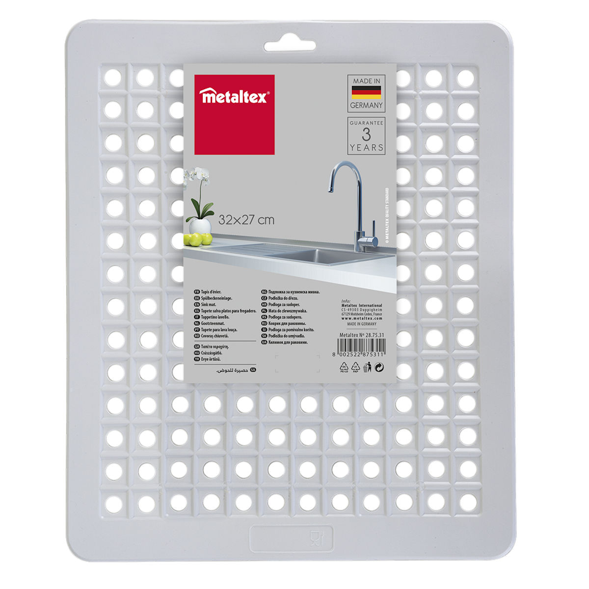 METALTEX GOOTSTEENMAT RECHTHOEK 31X27CM - 8002522875311 - 298404
