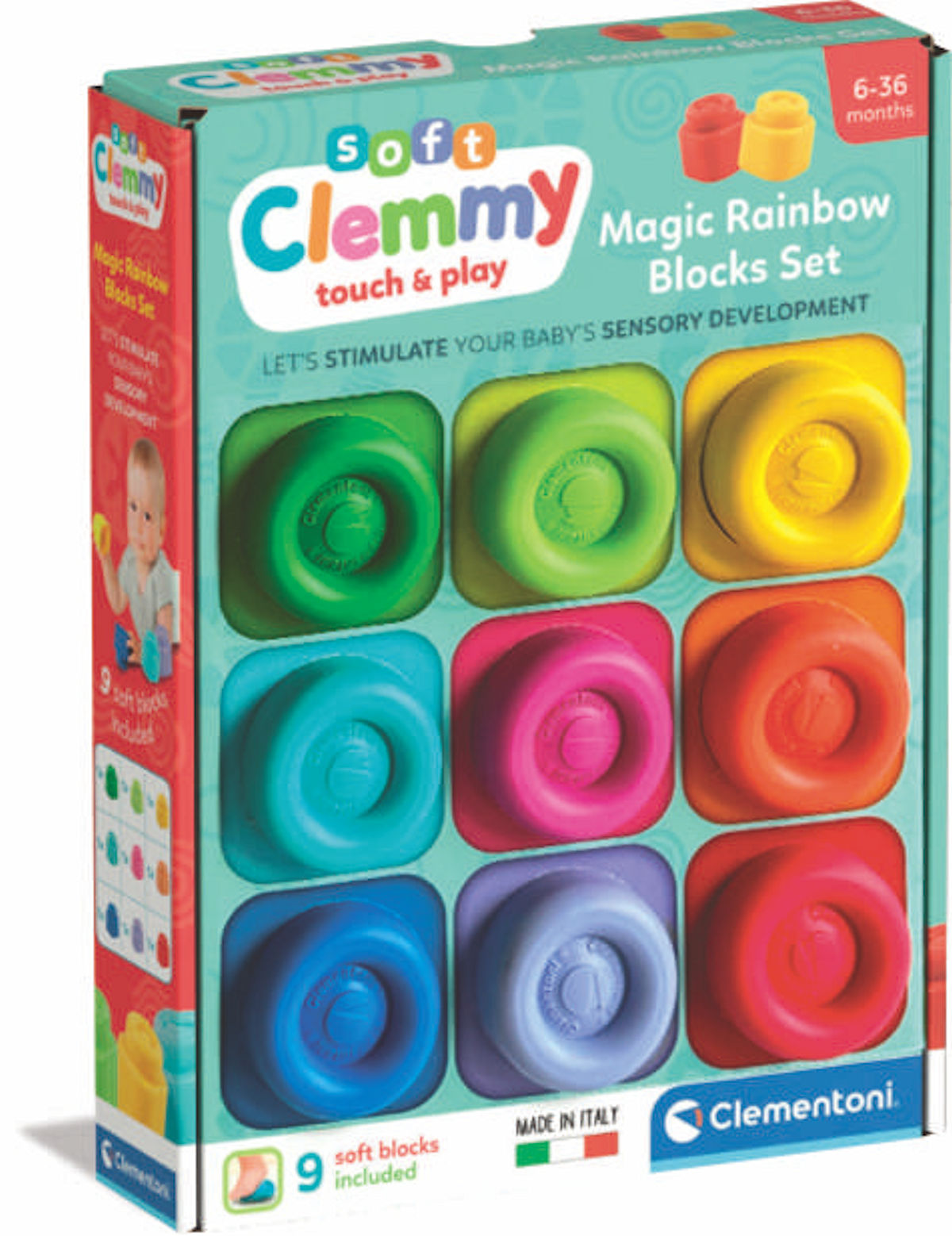 CLEMENTONI SOFT CLEMMY SET 9 BLOKKEN - 8005125176045 - 0010545838