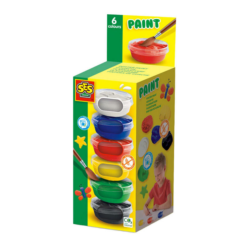 SES PLAKAATVERF 6 KLEUREN X45ML - 8710341003814 - 0010537845