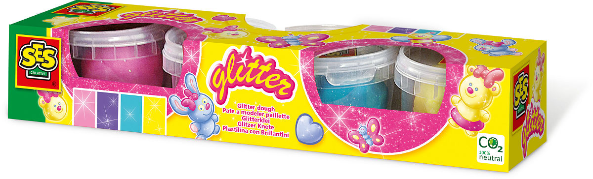 SES KLEI GLITTERKLEI 4X90GR - 8710341004668 - 345527