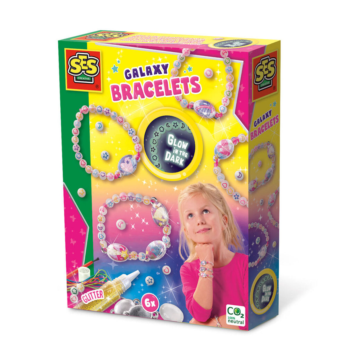 SES GLOW IN THE DARK GALAXY ARMBANDEN - 8710341147617 - 532383