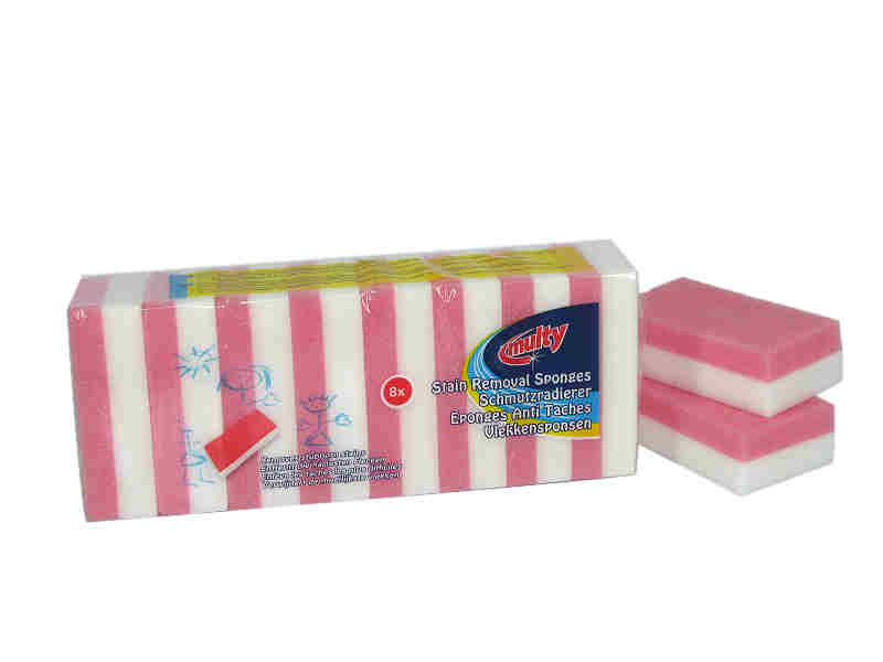 MULTY VLEKKENSPONS 8 STUKS ROOD WIT - 8710648133085 - 521861