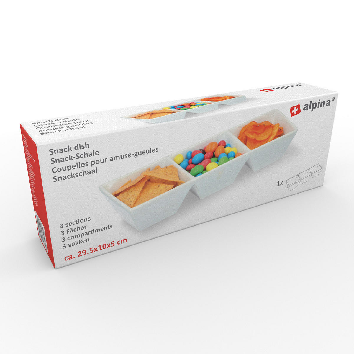 SNACKSCHAAL WIT ALPINA 30 X 10 CM - 8711252186528 - 291126