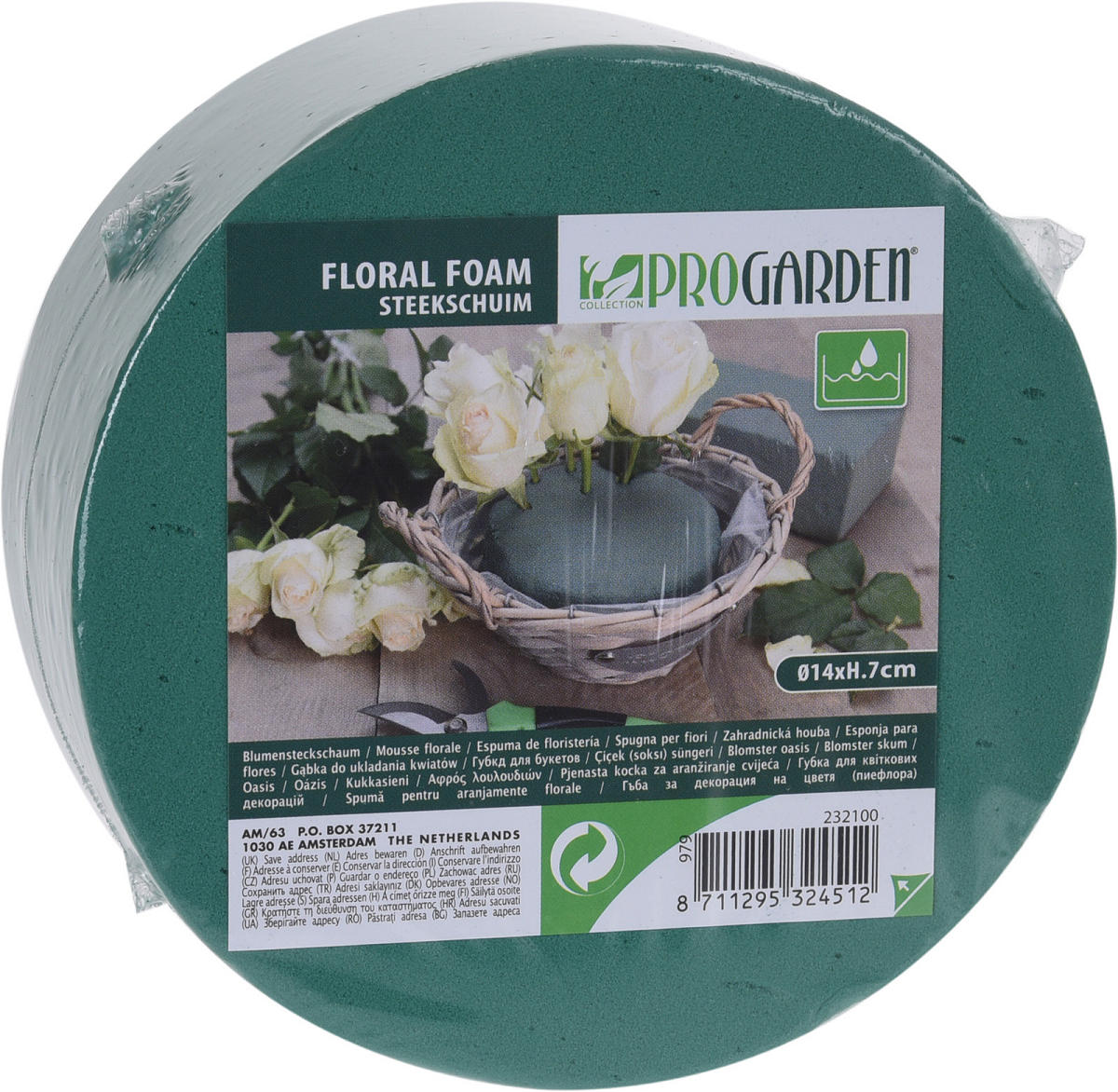STEEKSCHUIM CILINDER  14 X 7 CM - 8711295324512 - 494047