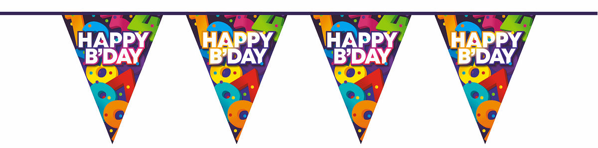 VLAGGENLIJN HAPPY BIRTHDAY 10M - 8711319058003 - 0010539631