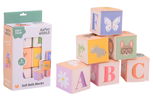 HAPPY WORLD ZACHTE BLOKKENSET BAD - 8711866222902 - 537161