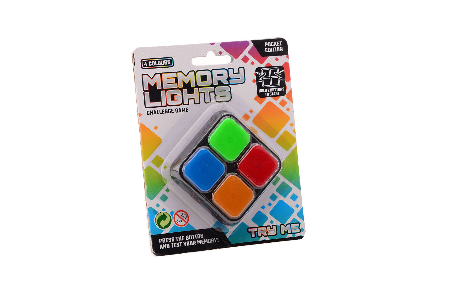 MEMORY  FIDGIT LIGHTS SPEL POCKET - 8711866243501 - 507852
