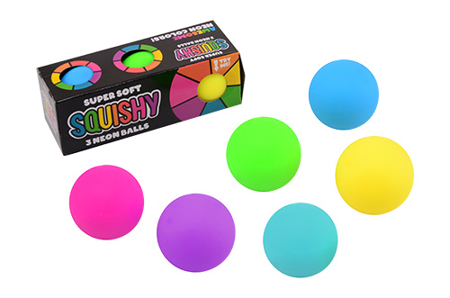 NEON BAL 5CM 3 STUKS IN DOOS ASSORTI - 8711866244140 - 0010547716