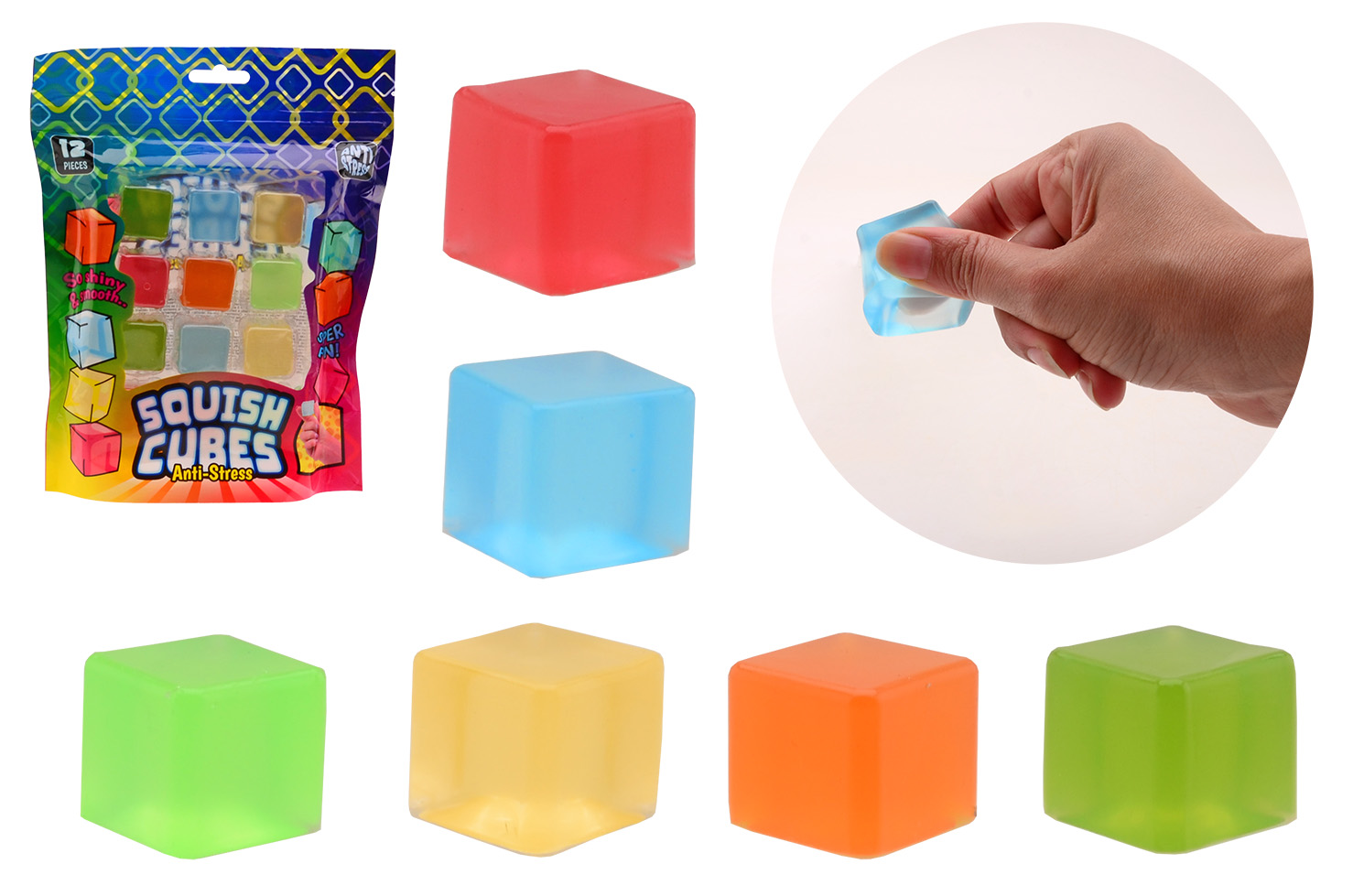 ANTI-STRES SQUEEZ KUBUSSEN IN ZAK 12 STU - 8711866246243 - 0010547885