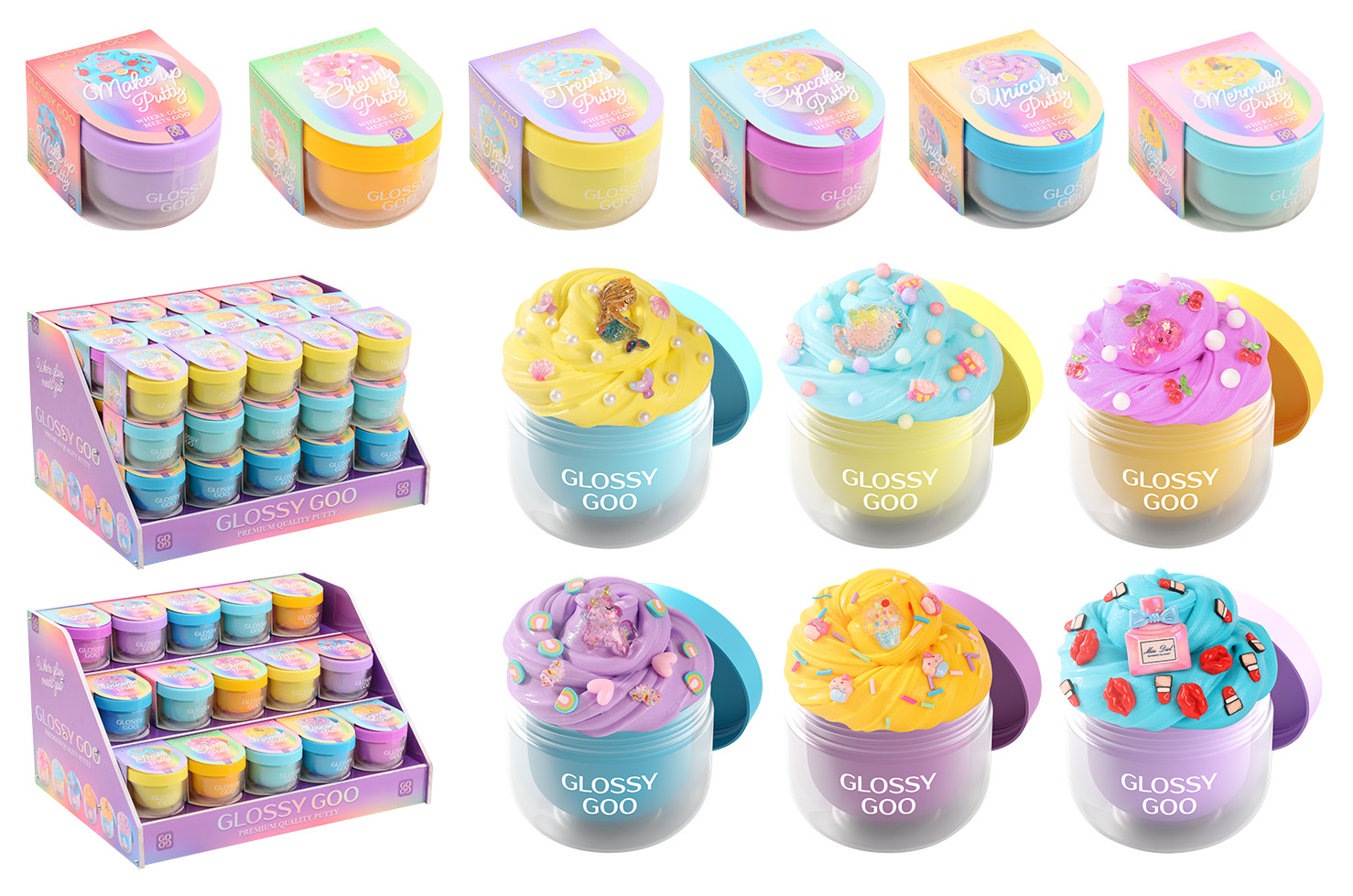 GLOSSY GOO BEAUTY PUTTY 6 ASS - 8711866246380 - 524809