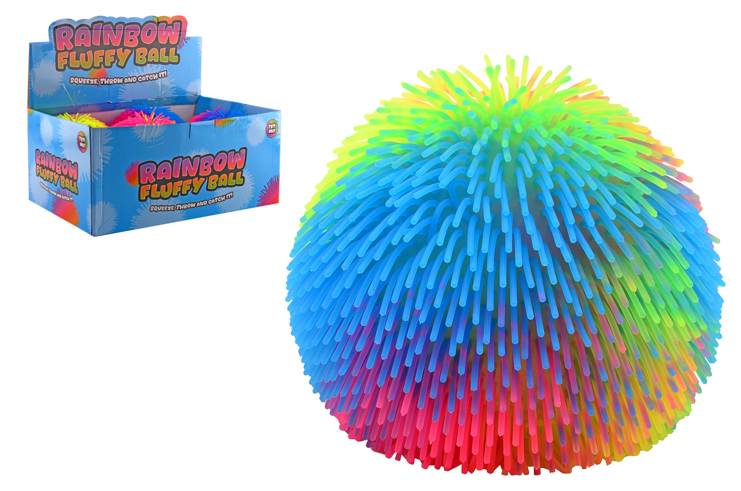 REGENBOOG FLUFFY BAL 22 CM - 8711866246564 - 0010547912