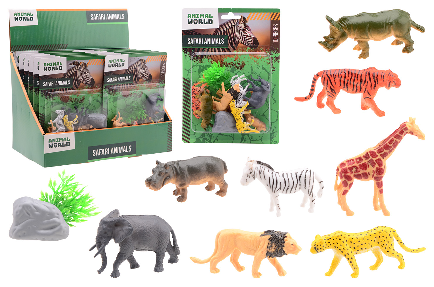ANIMAL WORLD WILDE DIEREN SPEELSET 10 ST - 8711866262090 - 262099