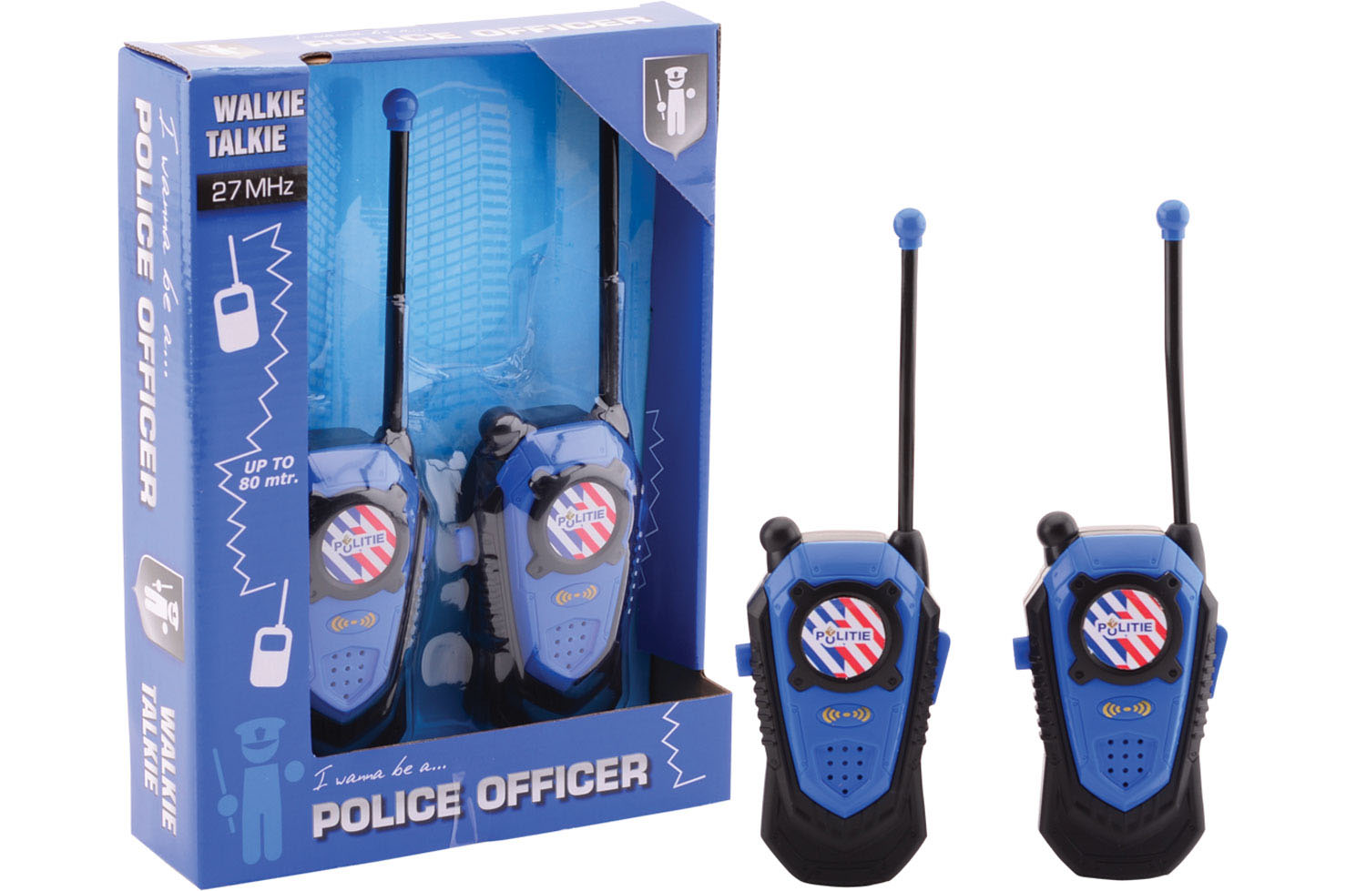POLITIE WALKIE TALKIE BEREIK +/-80M - 8711866269549 - 413634