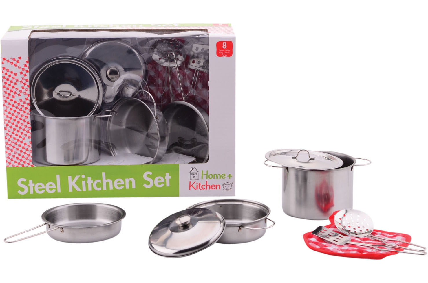 HOME AND KITCHEN STALEN PANNENSET 8DELIG - 8711866274901 - 334337