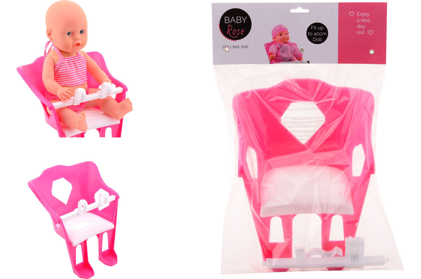 POPPEN FIETSSTOELTJE BABY ROSE - 8711866276141 - 499475