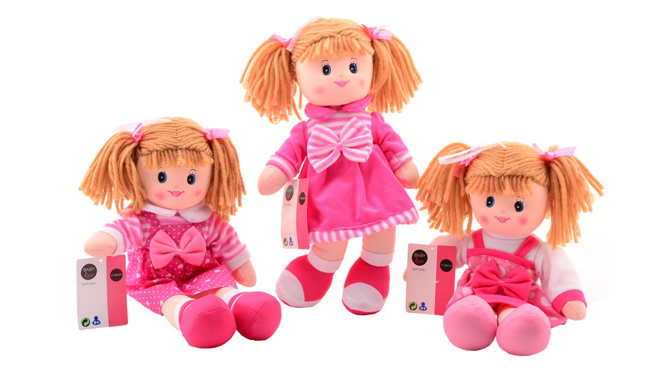 BABY ROSE 40CM ZACHTE POP MEISJE - 8711866276653 - 525500