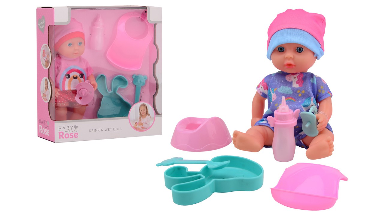 BABY ROSE DRINK- EN PLASPOP 20CM - 8711866277100 - 534445