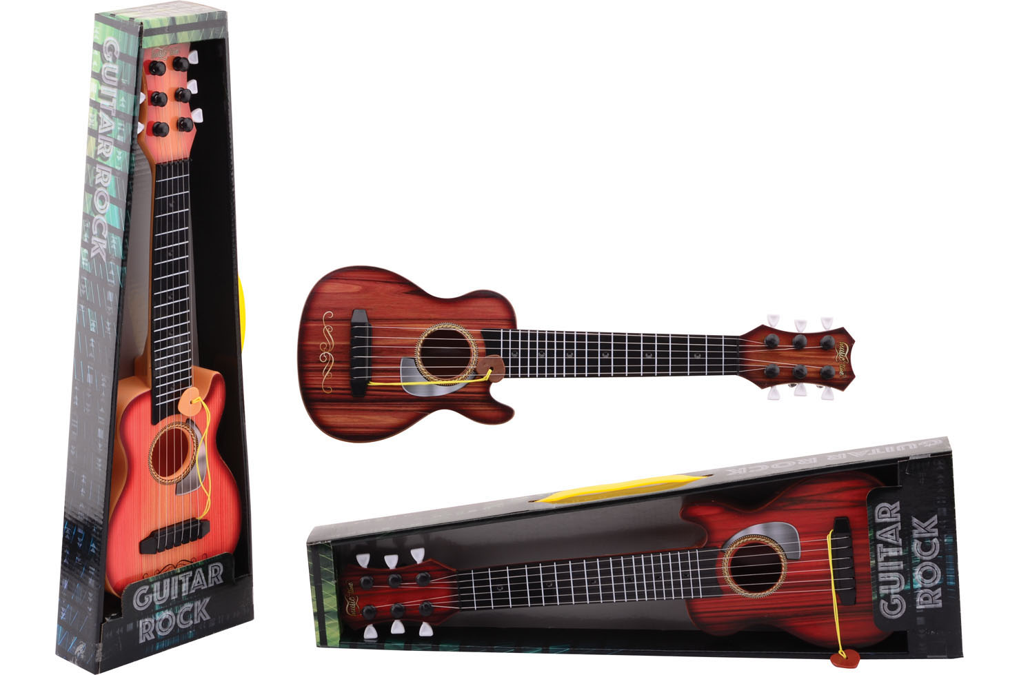 GITAAR 45CM MET 6 METALEN SNAREN, 3 ASSO - 8711866295500 - 413704