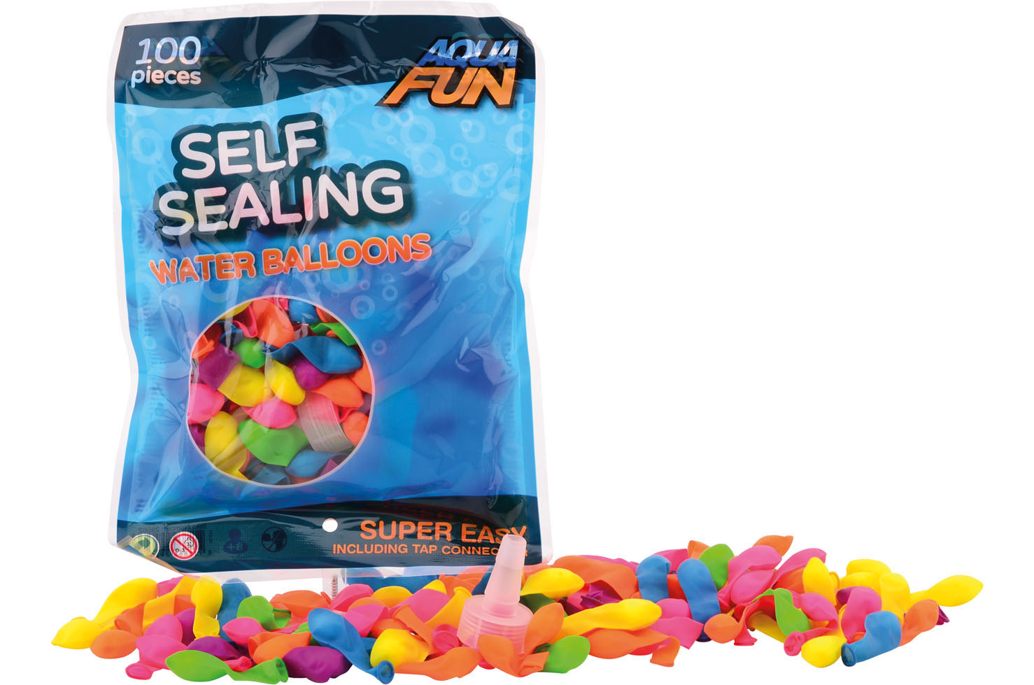 AQUA FUN 100 ZELFSLUITENDE WATERBOMMEN I - 8711866295623 - 482361