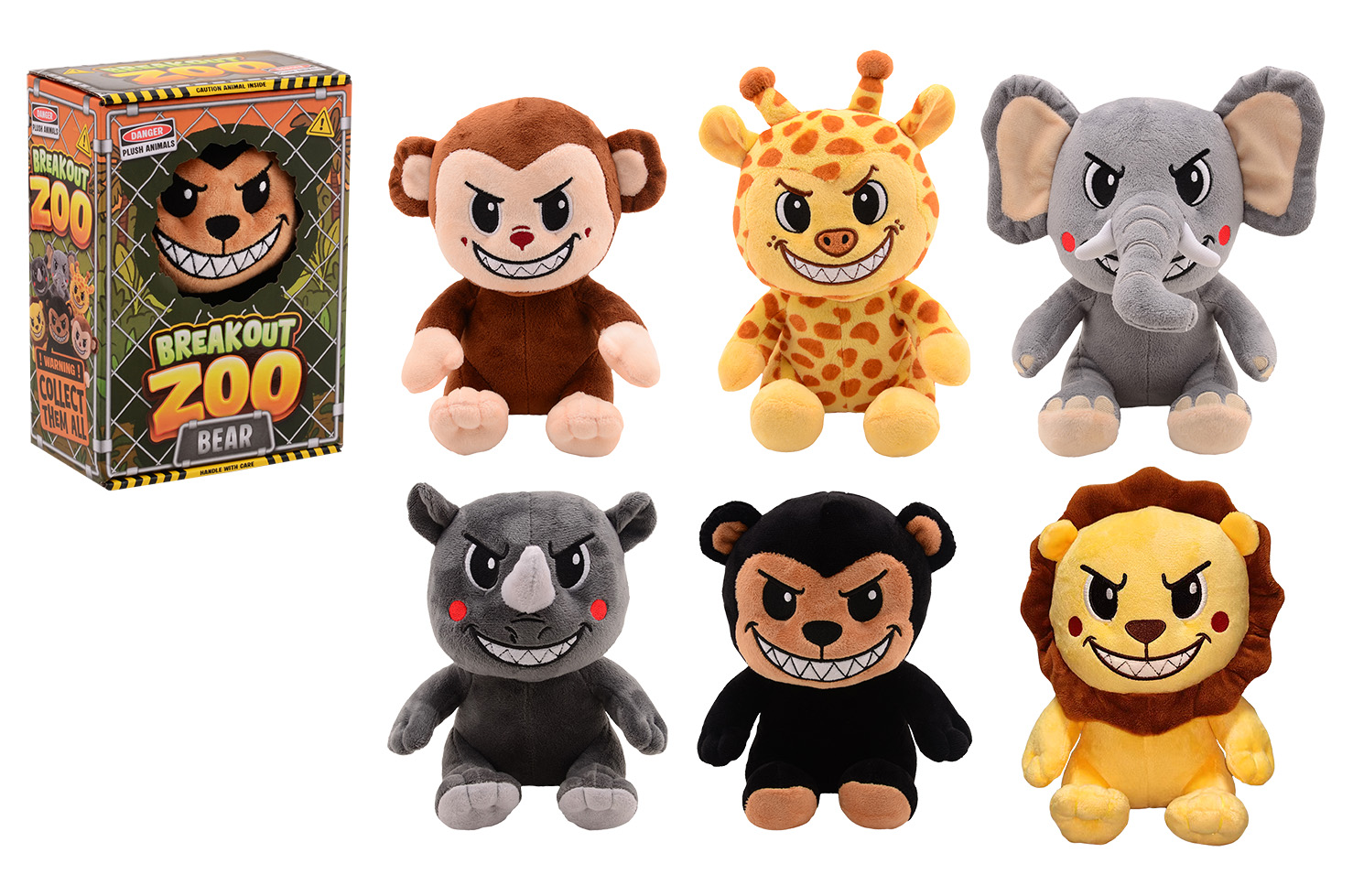 BREAK OUT ZOO - PLUCHE DIEREN XL IN DOOS - 8711866300518 - 0010548113