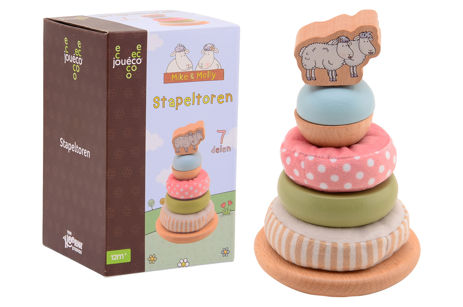 MIKE & MOLLY STAPELTOREN MET ZACHTE RING - 8711866801749 - 0010548148
