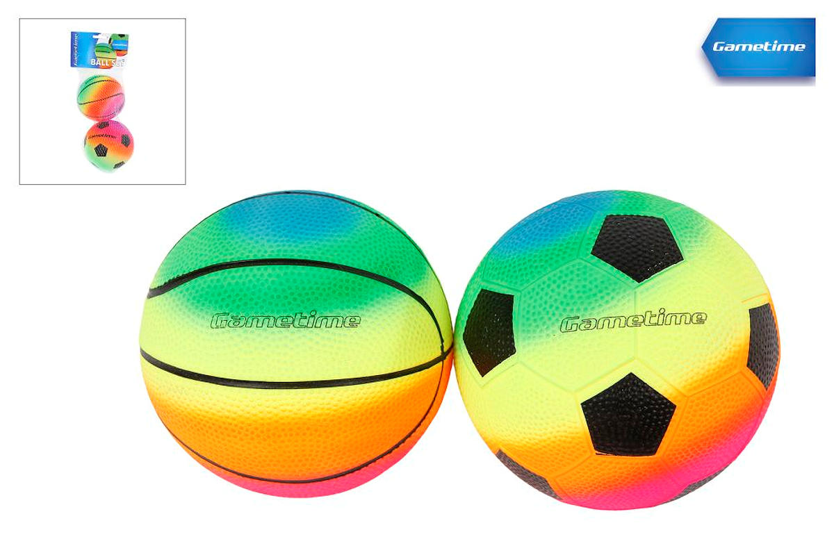 GAMETIME PVC VOETBAL BASKETBAL &Oslash; 10CM - 8713219349236 - 498469