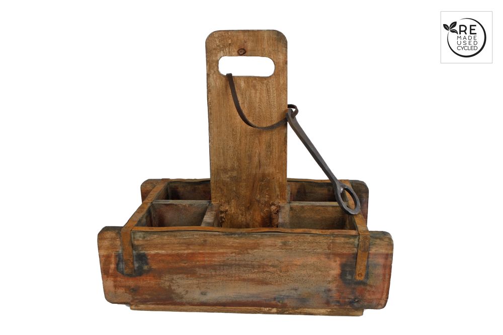 HOUTEN KISTJE 6VAKS MET OPENER 32X18X30 - 8713219456422 - 531706