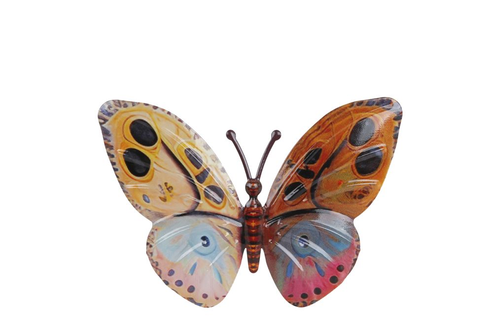 VLINDER METAAL MUURDECORATIE MONARCH S - 8713219512715 - 534843