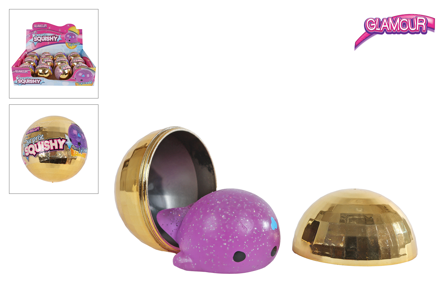 GLAMOUR SQUJISHY GLITTERBAL SURPRISE - 8713219549230 - 519104