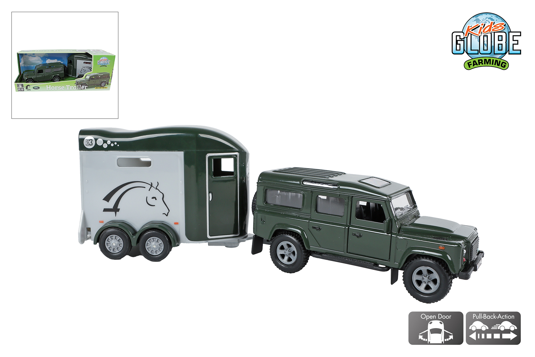 LANDROVER + PAARDENTRAILER DIE CAST - 8713219555002 - 325806